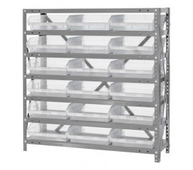 Quantum 1839-110CL 12" D x 36" L x 39" H Galvanized Steel Finish Heavy Duty Shelving Unit