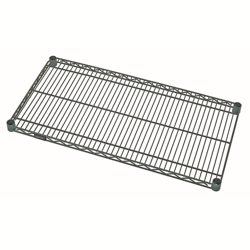 Quantum 1848P 48" W x 18" D Green Epoxy Antimicrobial Wire Shelf