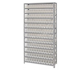 Quantum 1275-100CL 12" D x 36" L x 75" H Galvanized Steel Finish Heavy Duty Shelving Unit
