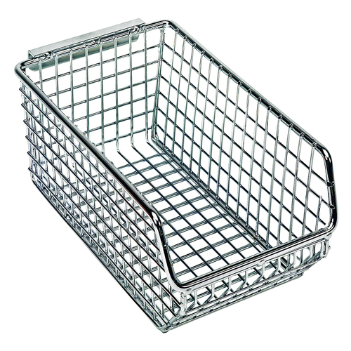 Quantum QMB520C 7.25" W x 4.25"D x 3" H Rectangular Chrome Finish Mesh Stack and Hang Bin