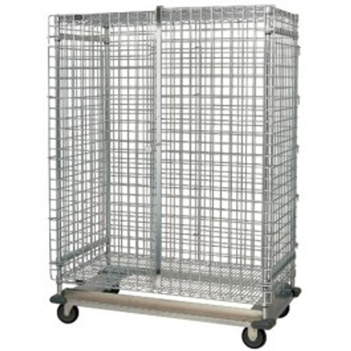Quantum MD1848-70SEC 70" H x 48" W x 18" D Chrome Finish Mobile with Dolly Base Security Unit