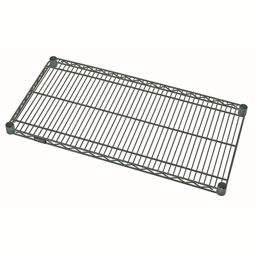 Quantum 3672P 72" W x 36" D Green Epoxy Antimicrobial Finish Wire Shelf