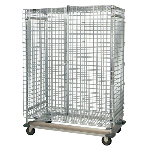 Quantum MD2460-70SEC 70" H x 60" W x 24" D Chrome Finish Mobile with Dolly Base Security Unit