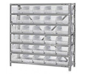 Quantum 1839-104CL 12" D x 36" L x 39" H Galvanized Steel Finish Heavy Duty Shelving Unit