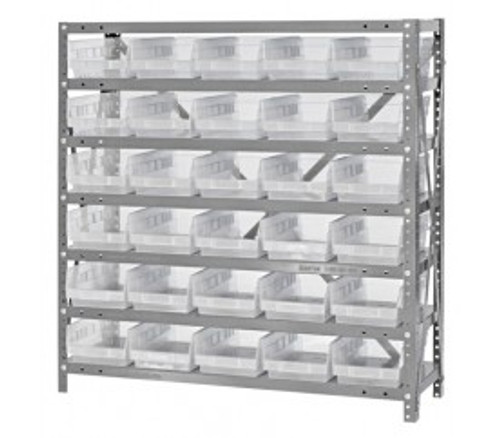 Quantum 1839-104CL 12" D x 36" L x 39" H Galvanized Steel Finish Heavy Duty Shelving Unit