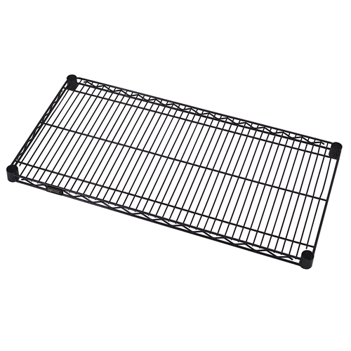 Quantum 1472BK 72" W x 14" D Black Epoxy Antimicrobial Wire Shelf