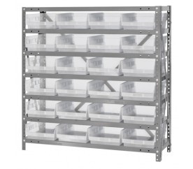 Quantum 1839-108CL 12" D x 36" L x 39" H Galvanized Steel Finish Heavy Duty Shelving Unit