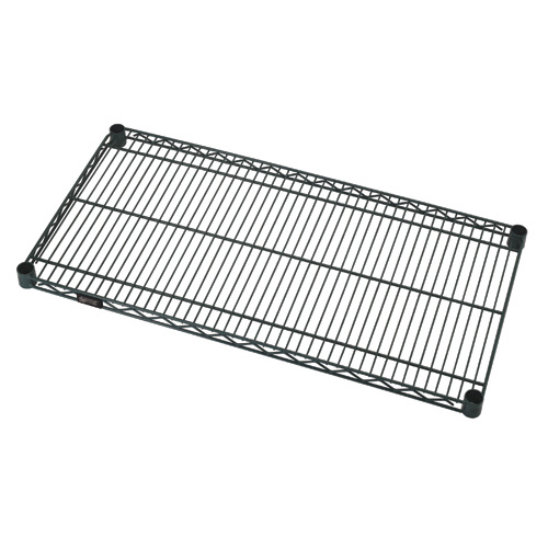 Quantum 1424P 24" W x 14" D Green Epoxy Antimicrobial Wire Shelf