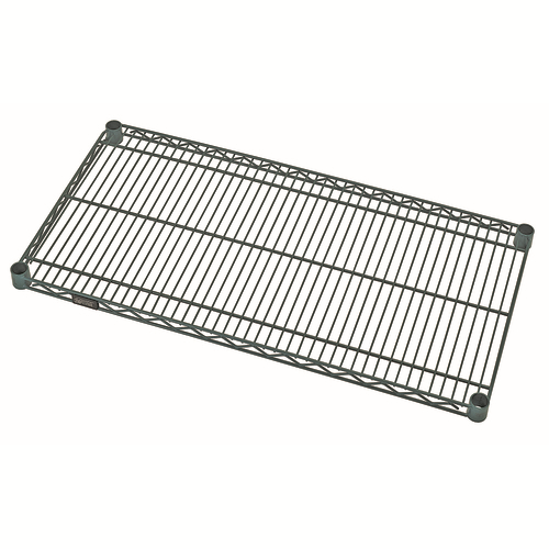 Quantum 2454P 54" W x 24" D Green Epoxy Antimicrobial Wire Shelf