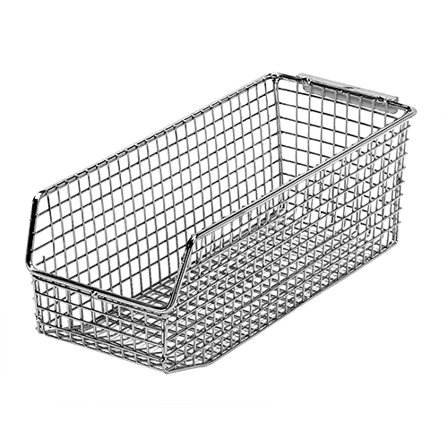 Quantum QMB524C 11" W x 4.75"D x 4" H Rectangular Chrome Finish Mesh Stack and Hang Bin