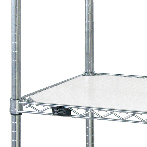 Quantum 1872SM 72" W x 18" D White Polyethylene Shelf Inlay Mat
