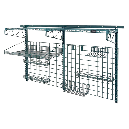 Quantum SGK-803036-1P Green Epoxy Antimicrobial Finish Wall Mounting Store Grid Medium-Duty Kit