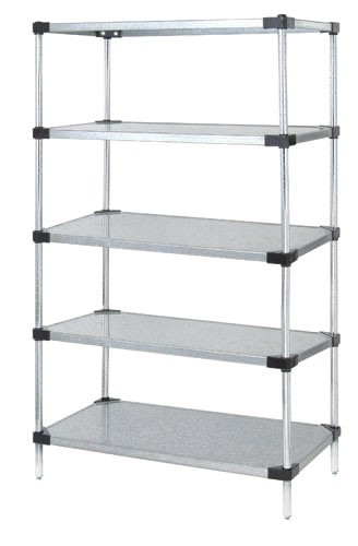 Quantum WR74-1842SG-5 42" W x 18" D Galvanized Steel Solid Shelving Starter Kit