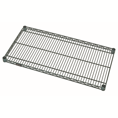 Quantum 2136P 36" W x 21" D Green Epoxy Antimicrobial Wire Shelf