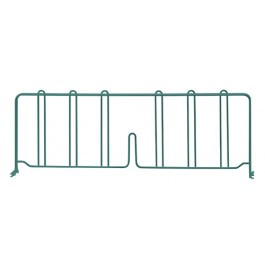 Quantum DIV24P 24" D x 8" H Green Epoxy Wire Shelf Divider