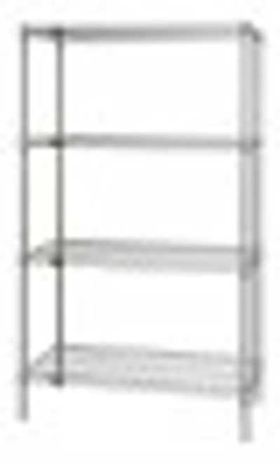 Quantum WR74-1842C 42" W x 18" D Chrome Plated Wire Shelving Starter Kit