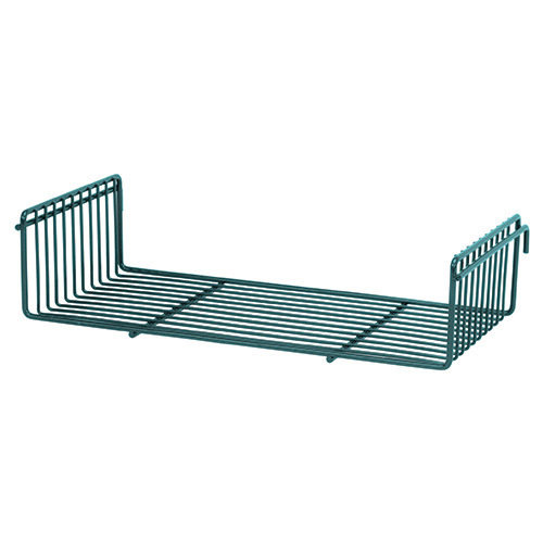 Quantum SG-S918P 18" W x 9" D x 3.75" H Green Epoxy Antimicrobial Flat Store Grid Shelf