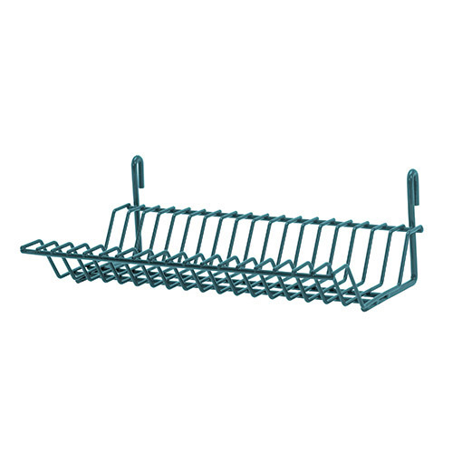 Quantum SG-LH1384P 13.5" W x 8.5" D x 4.25" H Green Epoxy Antimicrobial Store Grid Lid or Tray Drying Rack