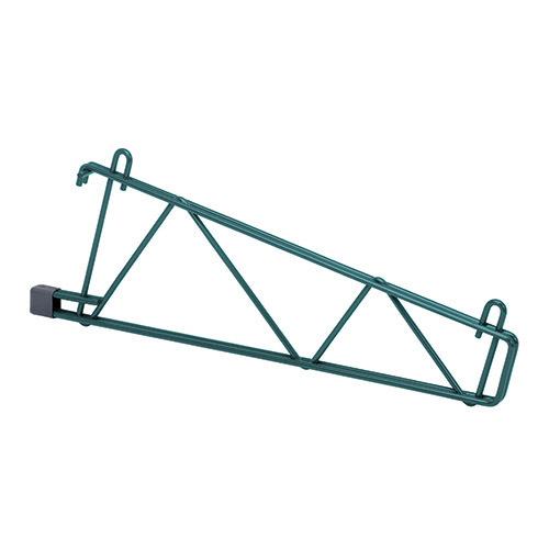Quantum SG-CS24P Green Epoxy Antimicrobial Single Store Grid Shelf Support Bracket for Use with 24" Shelves