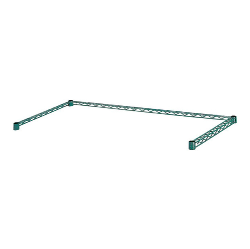 Quantum 2448FP 48" W x 24" D Green Epoxy Antimicrobial Finish 3-Sided Wire Frame