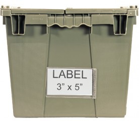 Quantum QDL-2115 5" x 3" Clear Adhesive Label Holder