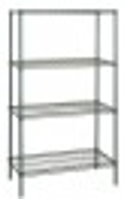 Quantum WR74-1436P 36" W x 14" D Epoxy Coated Wire Shelving Starter Kit