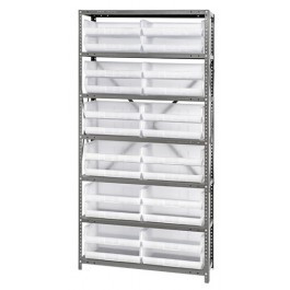 Quantum QSBU-245CL 400 Lbs. Capacity per Shelf Galvanized Steel Heavy Duty Shelving Unit