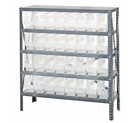Quantum 1839-203CL 12" D x 36" L x 39" H Galvanized Steel Finish Heavy Duty Shelving Unit