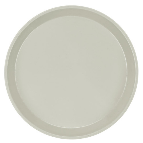 Cambro 1000101 10" Dia. Round Dishwasher Safe Fiberglass Antique Parchment Serving Camtray - 12/Case