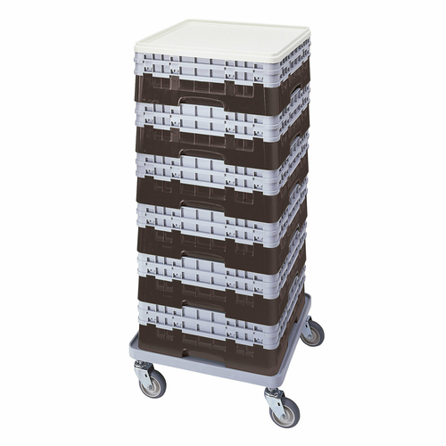 Cambro BR578167 Brown Polypropylene Full Size 1 Compartment with 2 Extenders Camrack Base Rack - 4 Cases