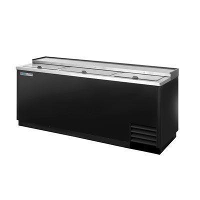 True TD-80-30-HC 80.13" W Black Flat Top Bottle Cooler - 115V