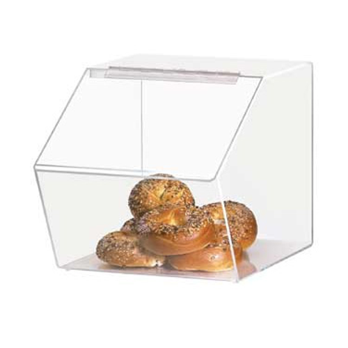 Cal-Mil 943 Classic Food Bin 12"W Countertop Self Serve Hinged Lid Slant Front Clear Acrylic Case