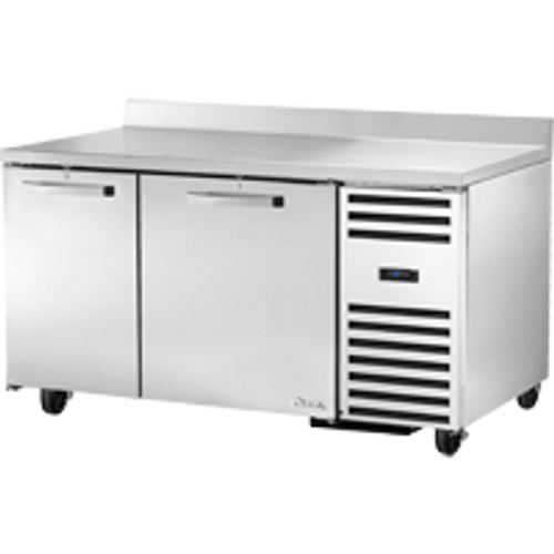 True TWT-60-32F-HC~SPEC3 60.25" W Stainless Steel 2 Section Doors SPEC SERIES Deep Work Top Freezer
