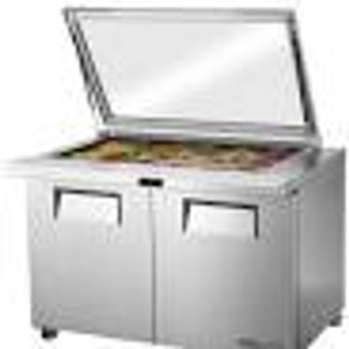 True TSSU-48-18M-B-FGLID-HC~SPEC3 48.38" W Two Section SPEC SERIES® Mega Top Sandwich/Salad Unit - 115 Volts