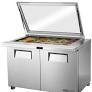 True TSSU-48-18M-B-HC~SPEC3 48.38" W Two Section SPEC SERIES® Mega Top Sandwich/Salad Unit - 115 Volts