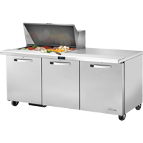 True TSSU-72-15M-B-HC~SPEC3 72.38" W Three Section SPEC SERIES® Mega Top Sandwich/Salad Unit - 115 Volts