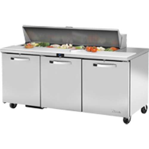 True TSSU-72-16-HC~SPEC3 72.38" W Three Section SPEC SERIES® Sandwich/Salad Unit - 115 Volts