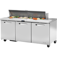 True TSSU-72-16-HC~SPEC3 72.38" W Three Section SPEC SERIES® Sandwich/Salad Unit - 115 Volts