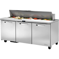 True TSSU-72-18-HC~SPEC3 72.38" W Three Section SPEC SERIES® Sandwich/Salad Unit - 115 Volts