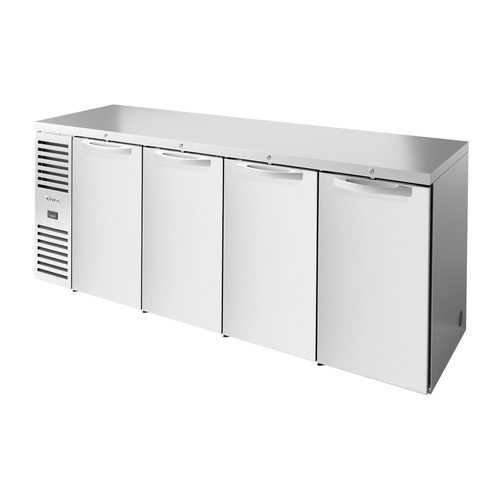 True TBR92-RISZ1-L-S-SSSS-1 92" W Stainless Steel Solid Refrigerated Back Bar Cooler