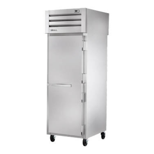 True STA1RPT-1S-1G-HC 1 Stainless Steel Door Front 1 Glass Door Rear LED Interior Lights Pass-Thru SPEC SERIES Refrigerator - 115 Volts