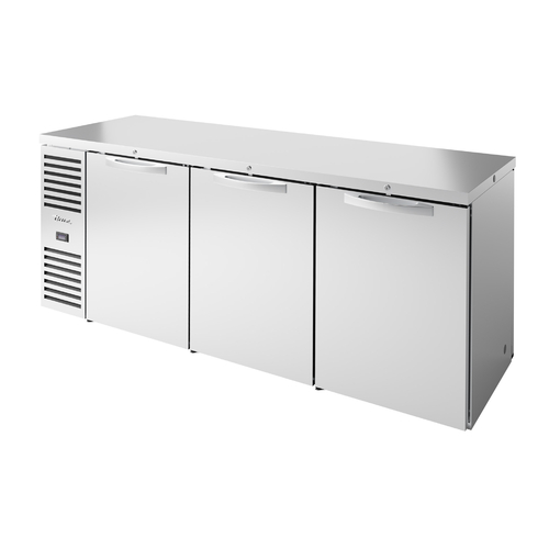 True TBR84-PTSZ1-L-S-SSS-SSS-1 84" W Stainless Steel Solid Refrigerated Back Bar Cooler