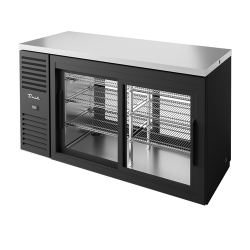 True TBR60-PTSZ1-L-B-11-11-1 60" W Stainless Steel Glass Refrigerated Back Bar Cooler