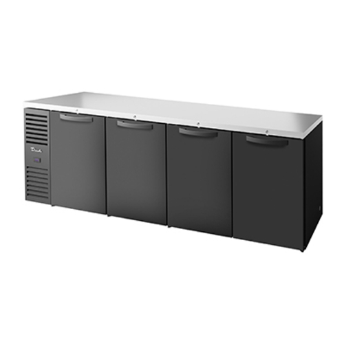 True TBR108-RISZ1-L-B-SSSS-1 108" W Stainless Steel Solid Refrigerated Back Bar Cooler
