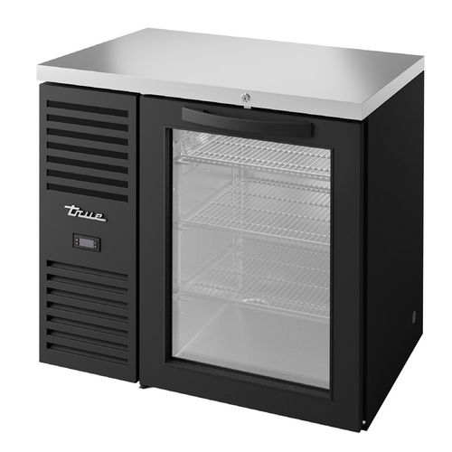 True TBR36-RISZ1-L-B-G-1 36" W Stainless Steel Glass Refrigerated Back Bar Cooler