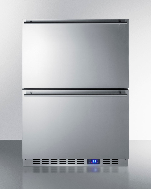Summit SPR627OS2D 24" W Stainless Steel Outdoor Drawer Refrigerator - 115 Volts