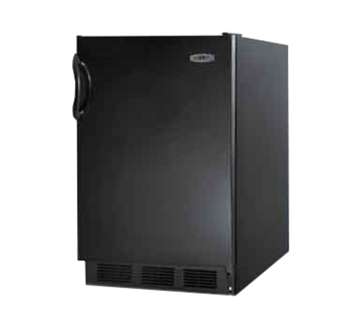 Summit FF6BK7 23.63" W Black Solid Undercounter Refrigerator - 115 Volts 1-Ph