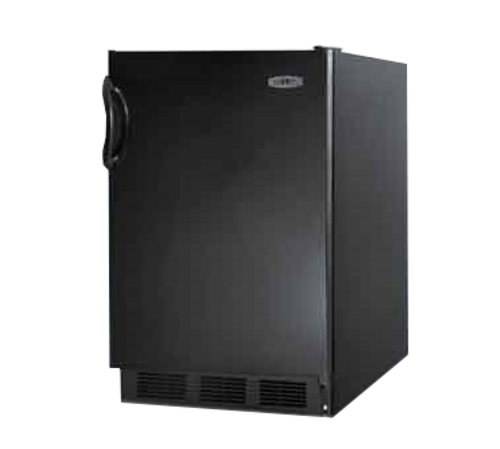 Summit FF6BK7 23.63" W Black Solid Undercounter Refrigerator - 115 Volts 1-Ph