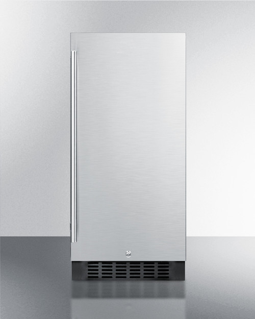 Summit SPR316OS 15" W Black Stainless Steel Outdoor Refrigerator - 115 Volts