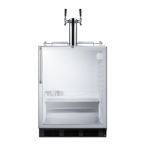 Summit SBC56GBICSSADA 5.5 Cu. Ft. Stainless Steel Draft Beer Cooler Dispenser